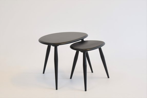 Image of Pebble Nest Of Two Tables in Black