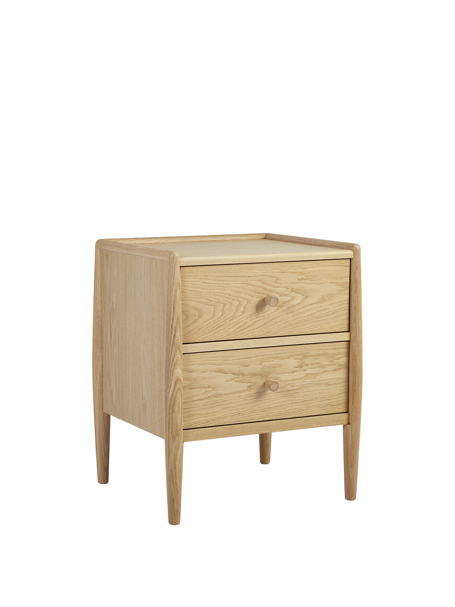 2 drawer deals oak bedside table