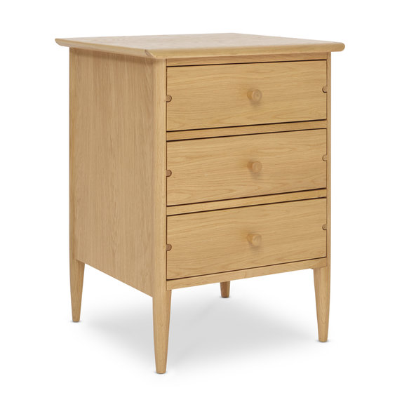 Image of Hartwell 3 Drawer Bedside Chest in DM Oak