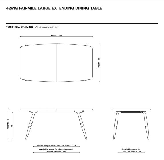 Image of Fairmile Large Extending Dining Table in OG