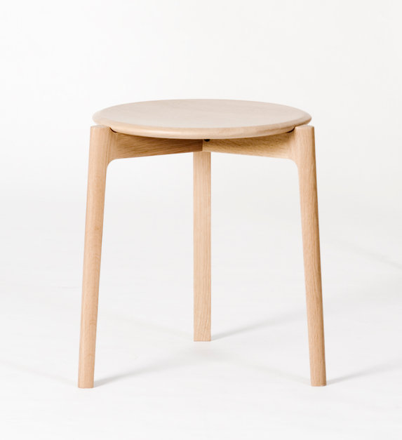 Image of Svelto Round Stacking Stool in Clear Matt