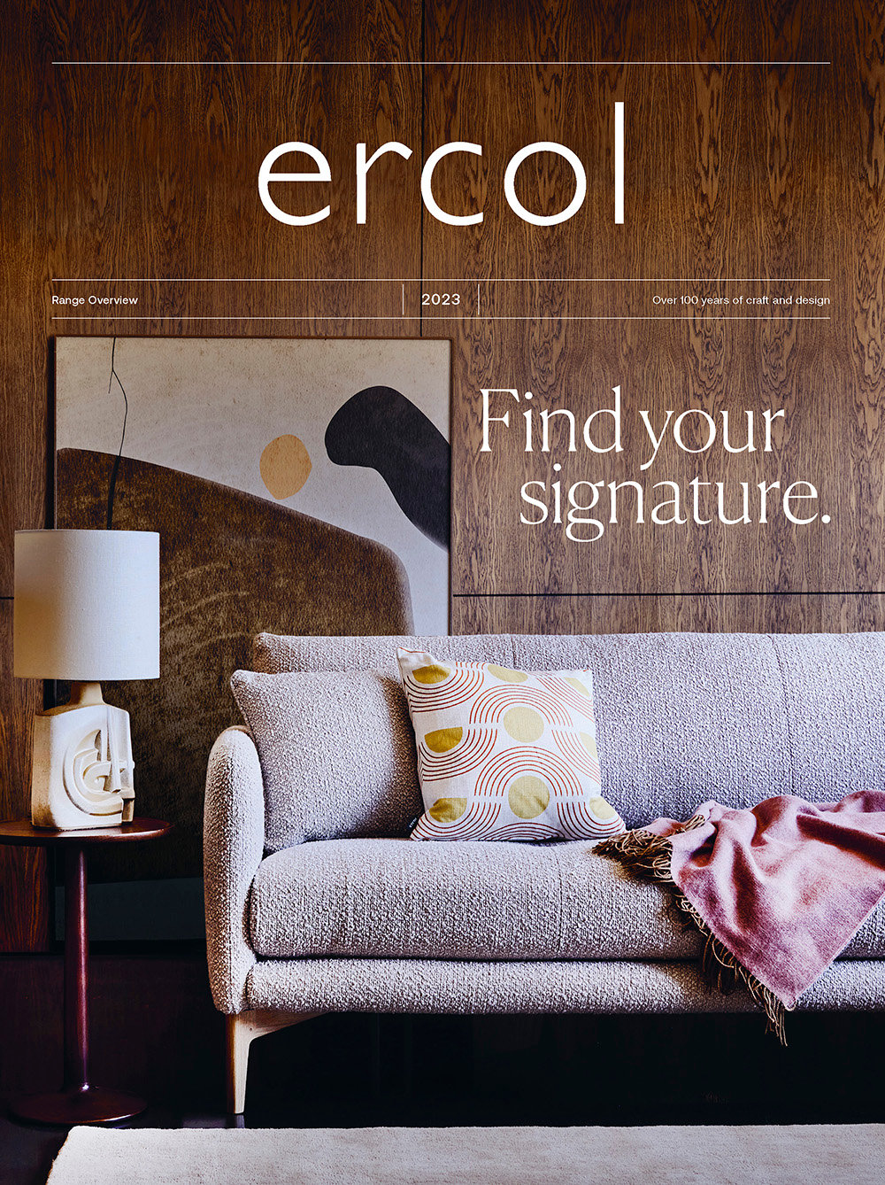 Cover image of the ercol 2023 catalogue