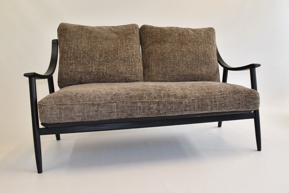 Image of Marino Medium Sofa - Black & Mink C713