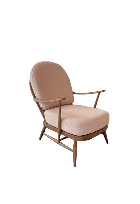 Image of Windsor Easy Chair in OG & Dusky Pink E684