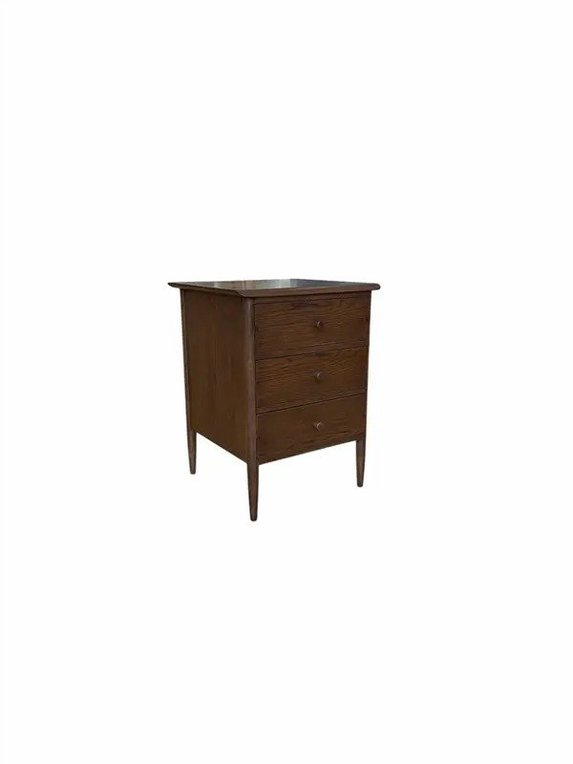 Image of Ercol Prototype Hartwell 3 Drawer Bedside Chest in Dark Brown Oak