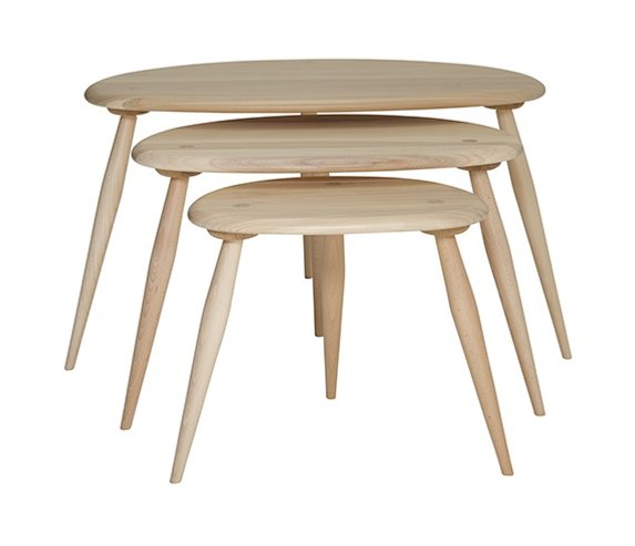 Image of Pebble Nest of Tables in Clear CM Ash