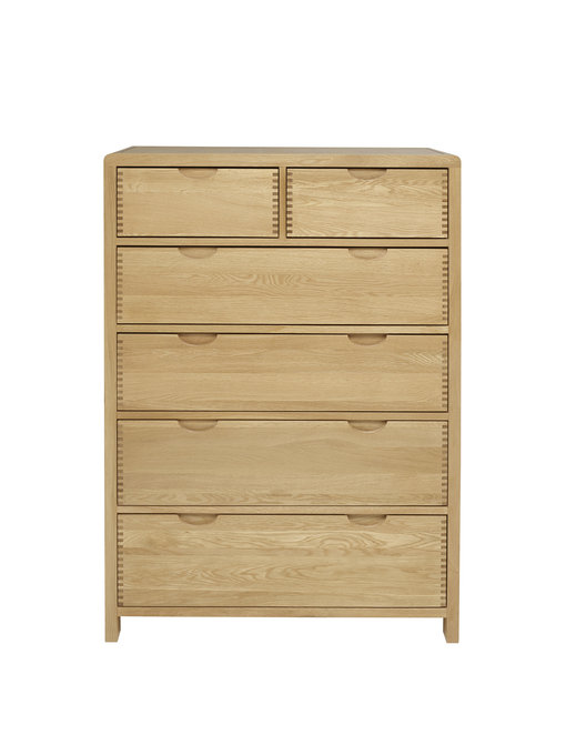 Image of Bosco Bedroom 6 Drawer Tall Wide Chest