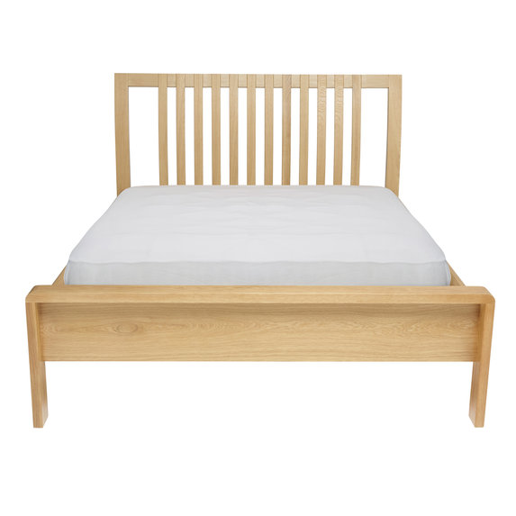 Image of Bosco Double Bed in CM Oak 4 Ft 6" NO MATTRESS