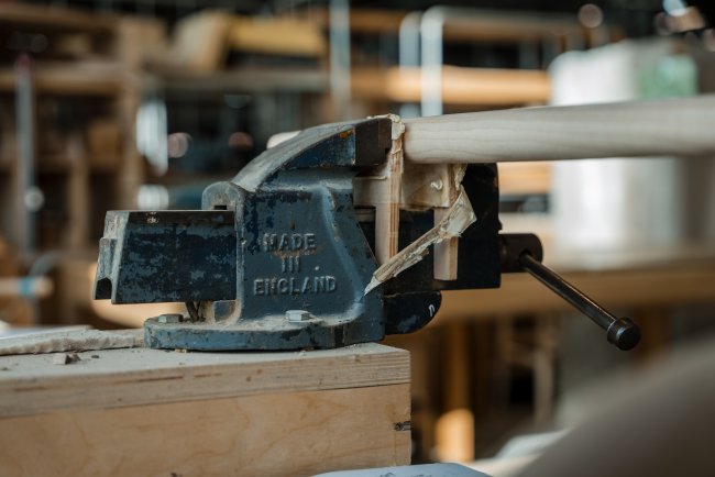 Vice machinery labelled Made in England