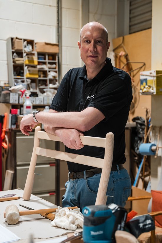 Steve has created prototypes at ercol for 25 years