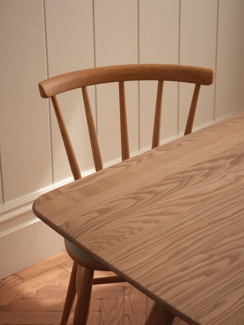 Fairmile dining table made from GiB ash in OA (oak on ash)