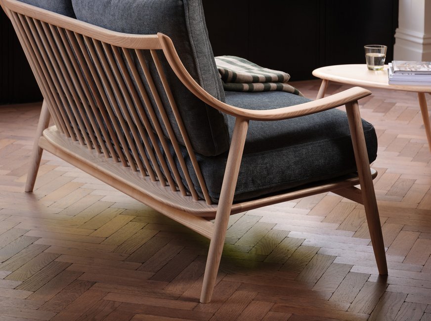 Marino medium sofa made from GiB ash in CM (clear matt)