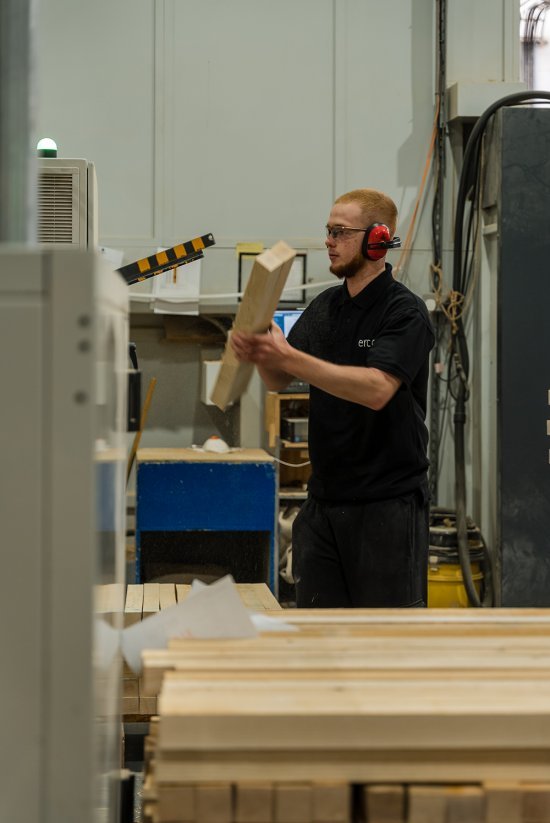 Our apprentices get the opportunity to work with state-of-the-art-machinery as well as being taught traditional furniture-making skills