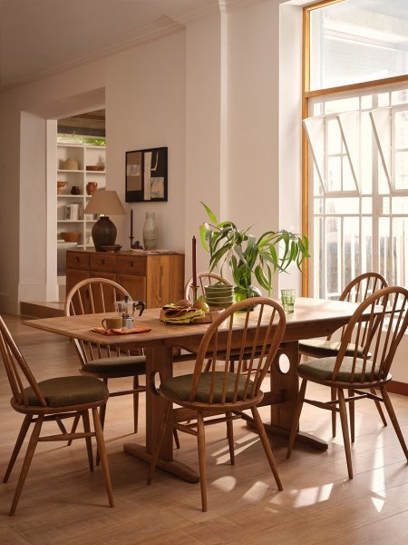 The iconic Windsor Dining Chair is a prime example of how the wood is curved to form the back bow of the chair 