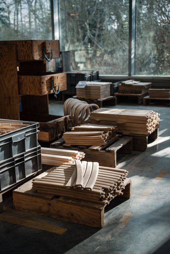 Timber inside the ercol factory